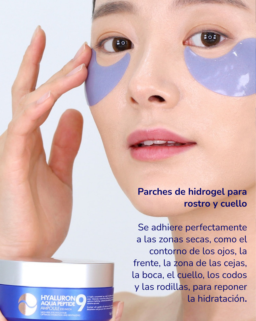 MEDIPEEL Parches de Ojos con Ácido Hialurónico Hyaluron Aqua Peptide 9 Ampoule Eye Patch