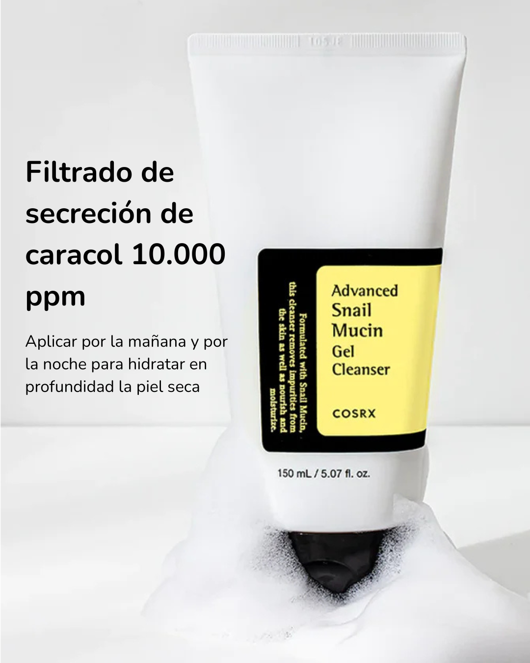 Cosrx Gel limpiador con baba de caracol Advanced Snail Mucin Gel Cleanser
