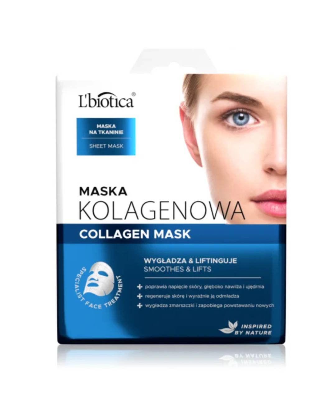 L'Biotica Mascarilla de colágeno Mascarilla de tela suavizante y reafirmante 23 ml