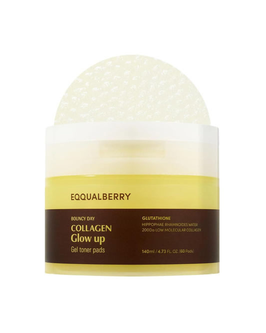 Eqqualberry Collagen Glow Up Toning Gel Pads 60 Pads 140ml