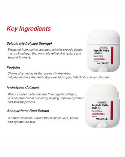 MEDIPEEL Premium 2.0 Peptide Naite 1000 Shot Neck Stick 20g