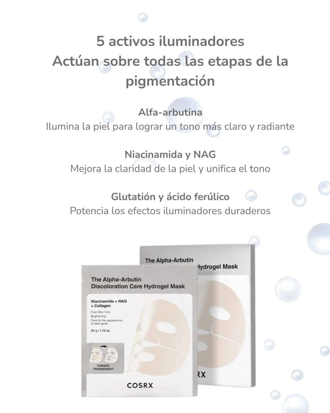 COSRX Mascarilla Facial The Alpha-Arbutin Discoloration Care Hydrogel Mask