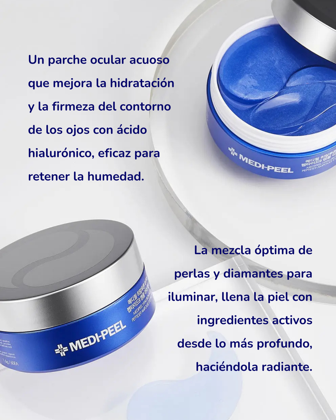 MEDIPEEL Parches de Ojos con Ácido Hialurónico Hyaluron Aqua Peptide 9 Ampoule Eye Patch