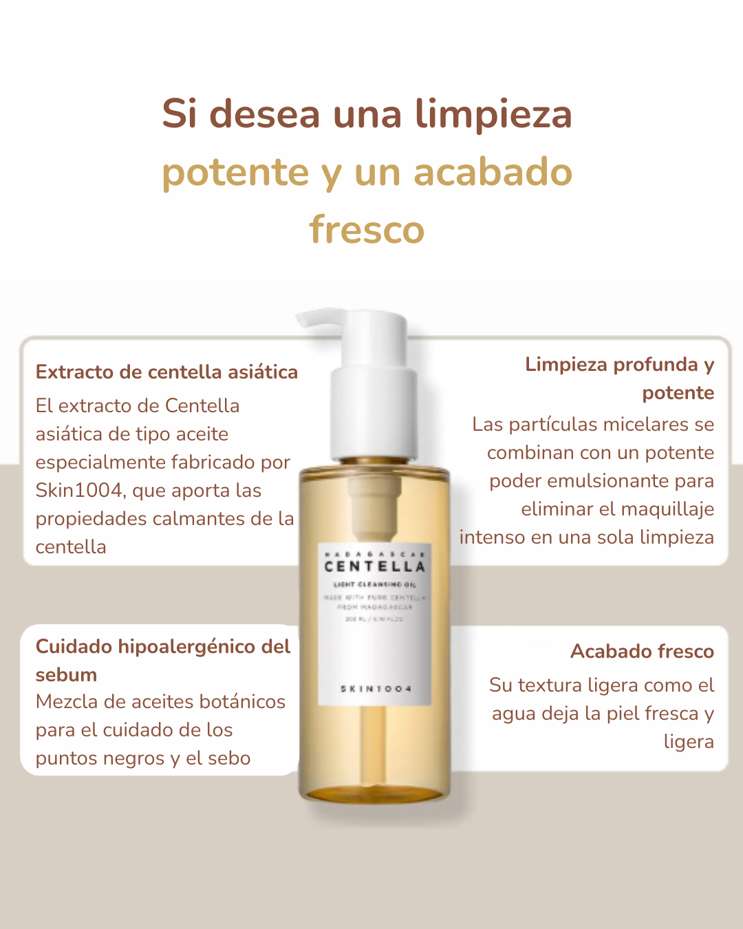Skin1004 Aceite Limpiador Madagascar Centella Light Cleansing Oil