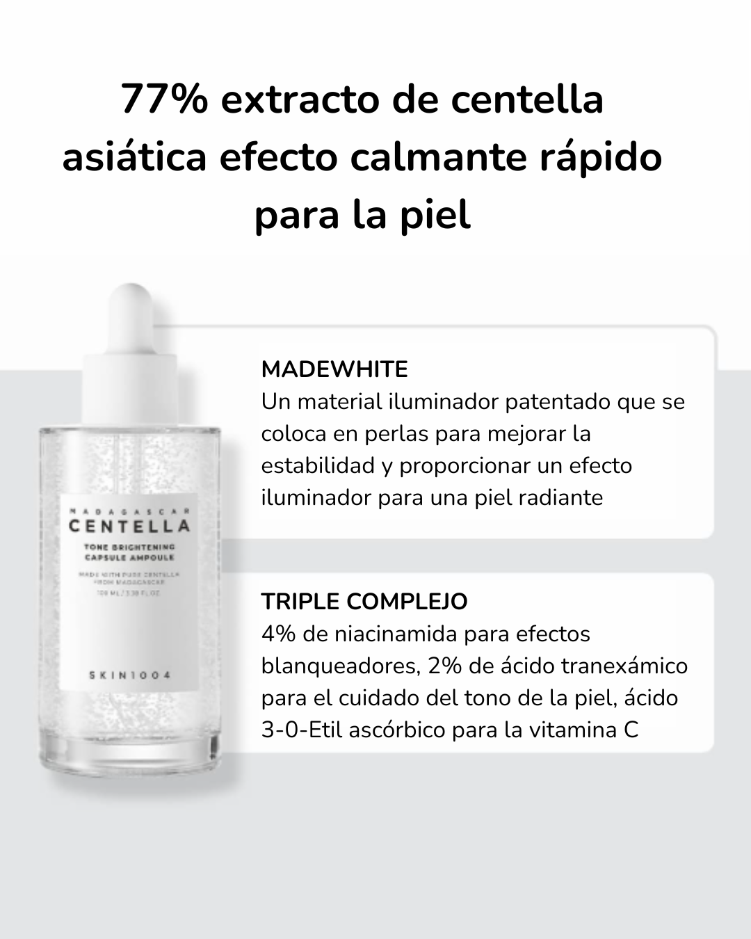 SKIN1004 Sérum Facial Ampolla Madagascar Centella Tone Brightening Capsule Ampoule