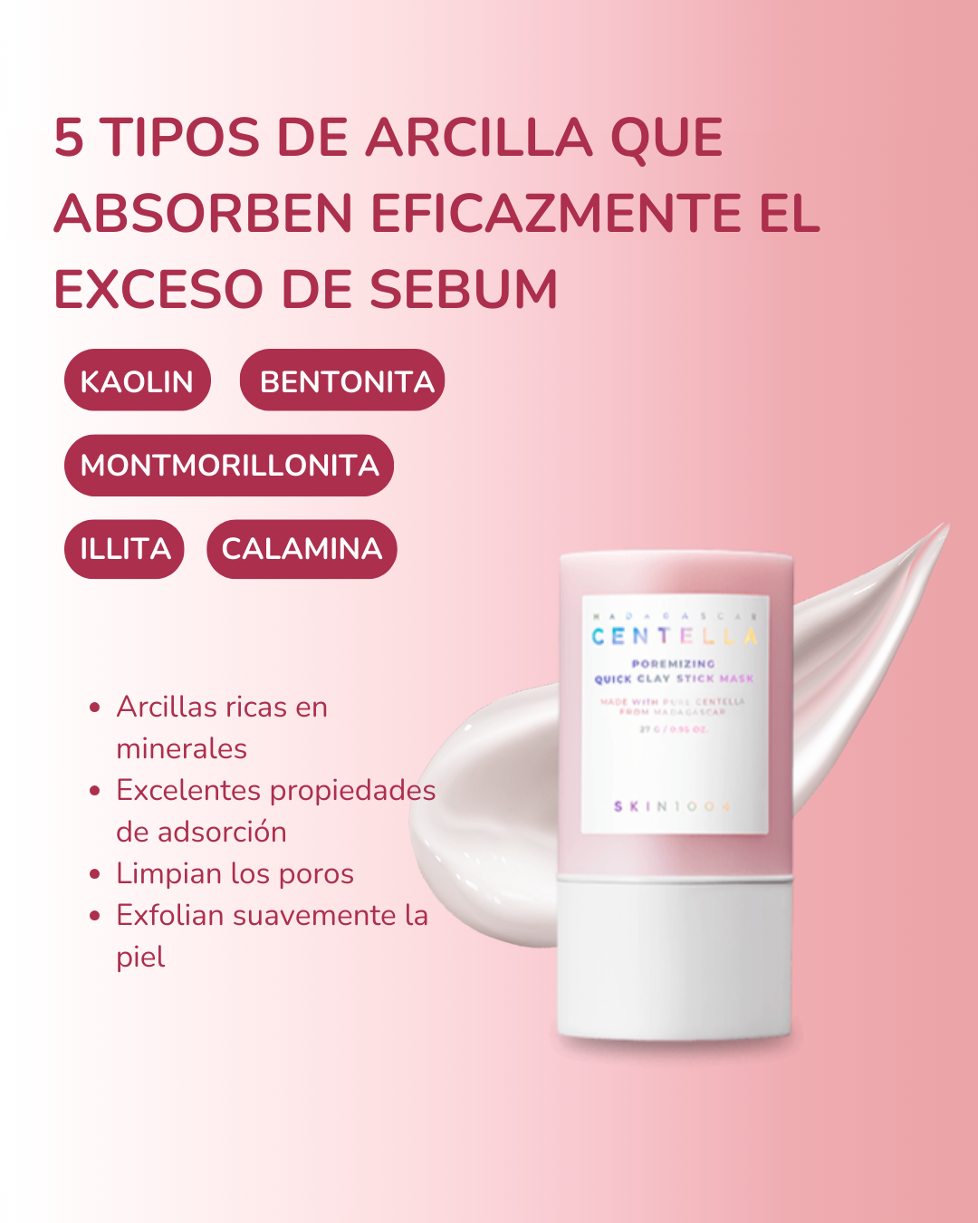 SKIN1004 Mascarilla de Arcilla Madagascar Centella Poremizing Quick Clay Stick Mask 27g