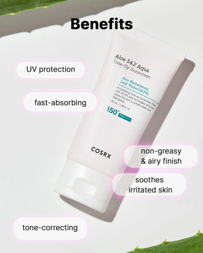 Cosrx Aloe 54.2 Aqua Tone-Up Sunscreen SPF 50 PA++++ 50ml