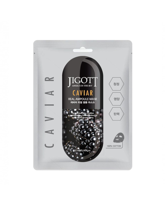 Mascarilla Facial de Caviar Real Ampoule Mask Jigott 27ml