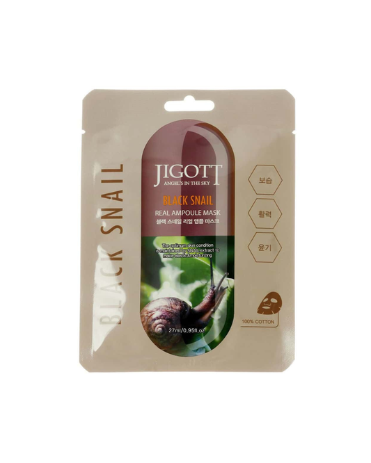 Jigott  Mascarilla facial Black Snail Real Ampoule Mask 27ml