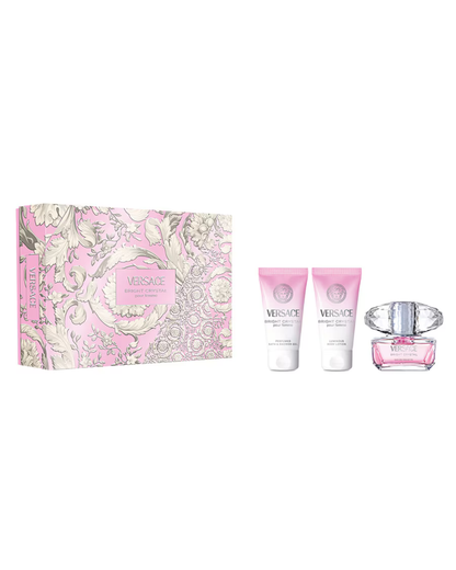 Versace Bright Crystal Eau De Toilette 50ml Spray Gift Set for Women