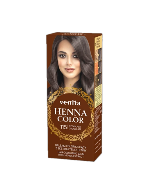 Bálsamo colorante Venita Henna con extracto de henna 115 Chocolate
