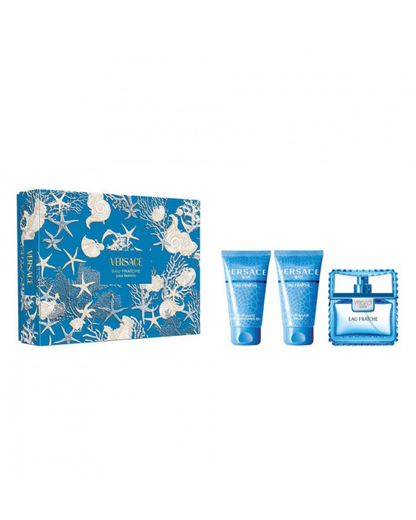 Versace Eau Fraiche Set Eau De Toilette Spray 50ml Shower Gel 50ml After Shave Balm 50ml