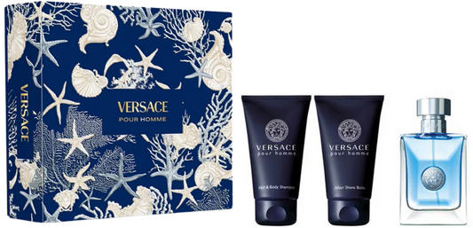 Versace Pour Homme Gift Set Eau De Toilette Spray 50ml Shower Gel 50ml After Shave Balm 50ml