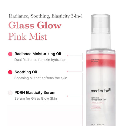 Medicube PDRN Pink Glutathione Facial Serum Mist 100ml
