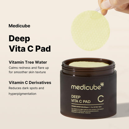 Medicube Deep Vita C Pad Discos de Algodón Veganos