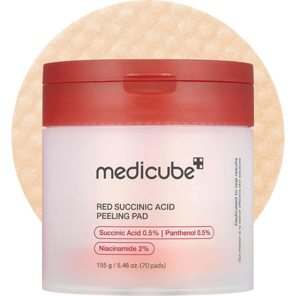 Medicube Red Succinic Acid Facial Toning Pads 70 Pieces
