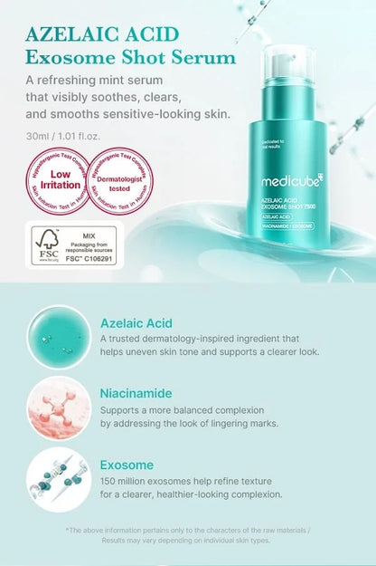 Medicube Azelaic Acid Exosome Shot 7500 30ml